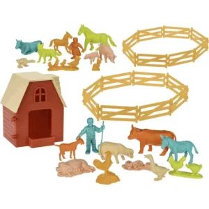 Balde Animais Da Fazenda Com 47 Mini Figuras - Gulliver