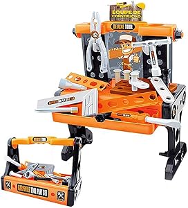 Bancada De Ferramentas 2 Em 1 Equipe De ConstruçãoMaleta Resistente Zoop Toys