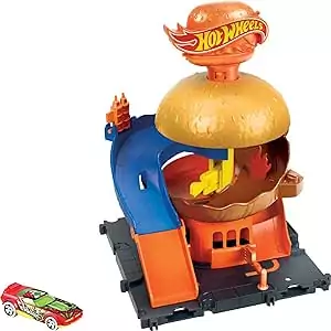 Hot Wheels Pista de Brinquedo Lanchonete de Hambúrgueres, Multi