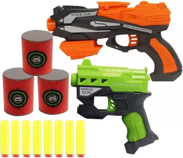 Kit Pistolas Air Gun com Munições e Alvos - Zoop Toys