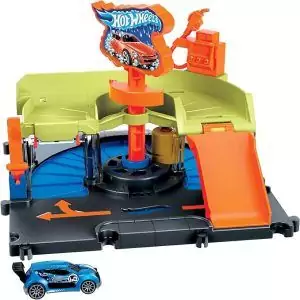 Hot Wheels Pista de Brinquedo Lava-Rápido da cidade