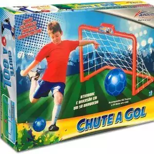 Chute a Gol c/Trave e Bola de Vinil - Apolo