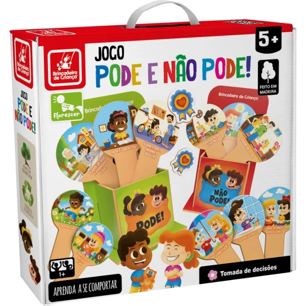 Jogo Pode e Não Pode!  Madeira- Brincadeira de Criança
