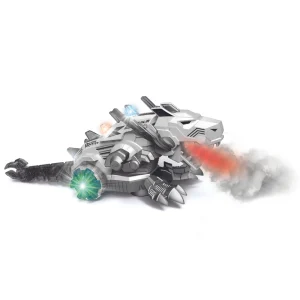 Dragão Robô Solta Fumaça Cyber Dino Bate Volta Branco - Original - Zoop Toys