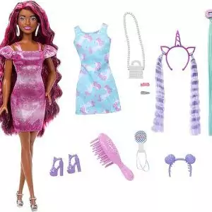 Barbie Totally Hair Boneca Cores de Neon Negra - Mattel