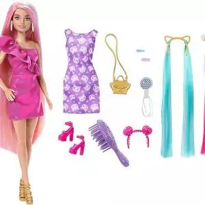 Barbie Totally Hair Boneca Cores de Neon Loira- Mattel