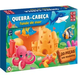 Quebra-Cabeça Fundo do Mar 20 Peças em M.D.F- Coluna
