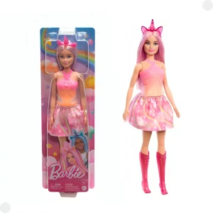 Boneca Barbie Fantasy Saia Unicórnio Rosa - Mattel