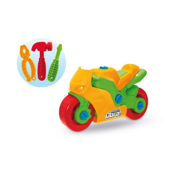 Mãos á Obra! Moto Monta e Desmonta Com Ferramentas - Usual Brinquedos