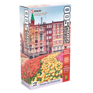 Quebra-Cabeça Flores de Amsterdã 500 Peças - Grow