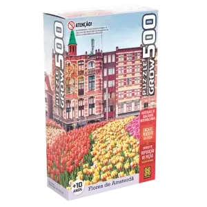 Quebra-Cabeça Flores de Amsterdã 500 Peças - Grow