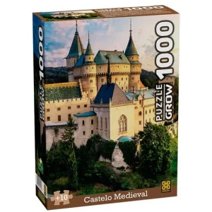 Quebra-Cabeça Castelo Medieval 1000 Peças - Grow