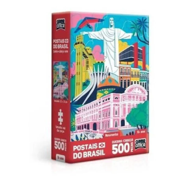 Quebra-Cabeça Postais do Brasil 500 Peças - Game Office