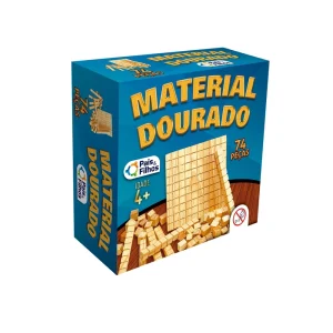 Material Dourado 74 Peças em M.D.F - Pais & Filhos