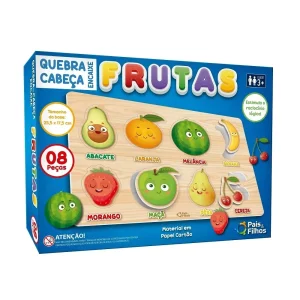 Quebra-Cabeça Encaixe Frutas 08 Peças - Pais & Filhos