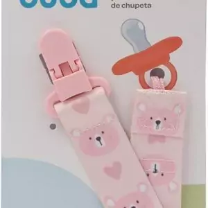 Prendedor de Chupeta Ursinho Rosa - Buba