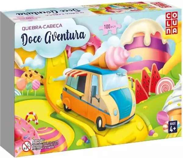 Quebra-Cabeça Doce Aventura 100 Peças - Coluna