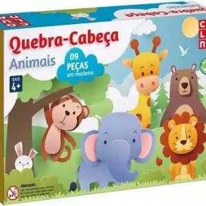 Quebra-Cabeça Animais 09 Peças em M.D.F - Coluna