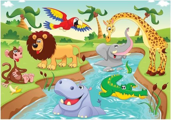 Quebra-Cabeça Festa dos Animais 60 Peças - GGB Brinquedos