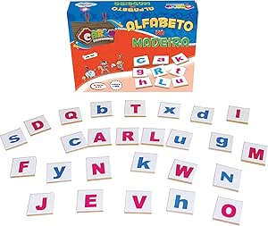 Alfabeto na Madeiras 26 Peças - Carlu Brinquedos