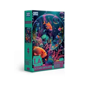 Quebra-Cabeça Oceano Cintilante Imagens Criadas Por I.A. 500 Nano Peças - Game Office