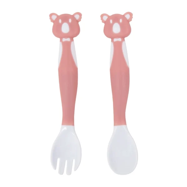 Kit Talheres Flexíveis Coala Rosa - Buba