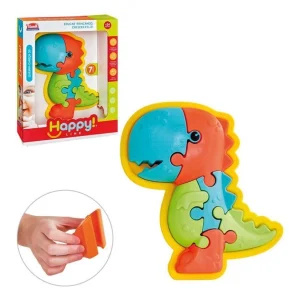 Quebra-Cabeça Dino Happy Line - Usual Brinquedos