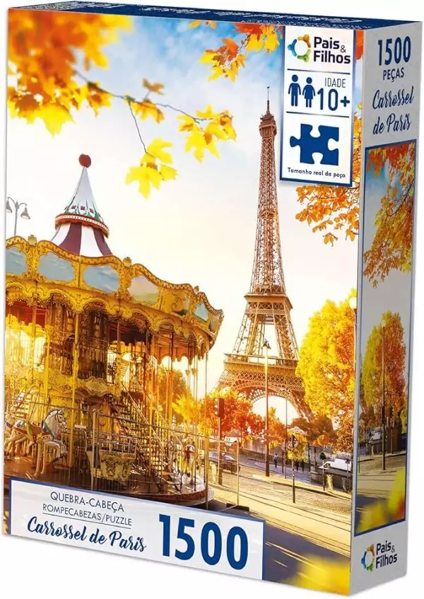 Quebra-Cabeça Carrossel de Paris 1500 Peças - Pais & Filhos