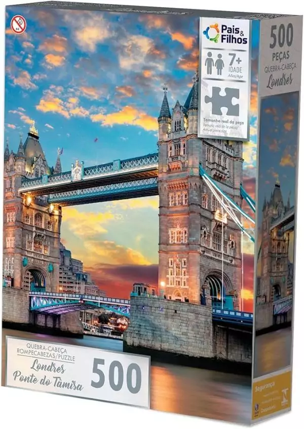 Quebra-Cabeça Londres Ponte do Tâmisa 500 Peças- Pais & Filhos