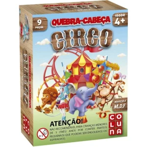 Quebra-Cabeça Circo 09 Peças em M.D.F - Coluna
