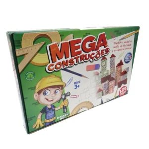 Mega Construção 120 Peças em M.D.F - Pais & Filhos