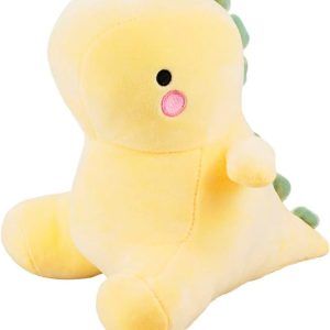 Pelúcia Dinossauro Fofo Sentado Amarelo - Fofy Toys