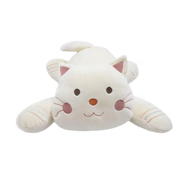 Pelúcia Gato Deitado Branco - Fofy Toys