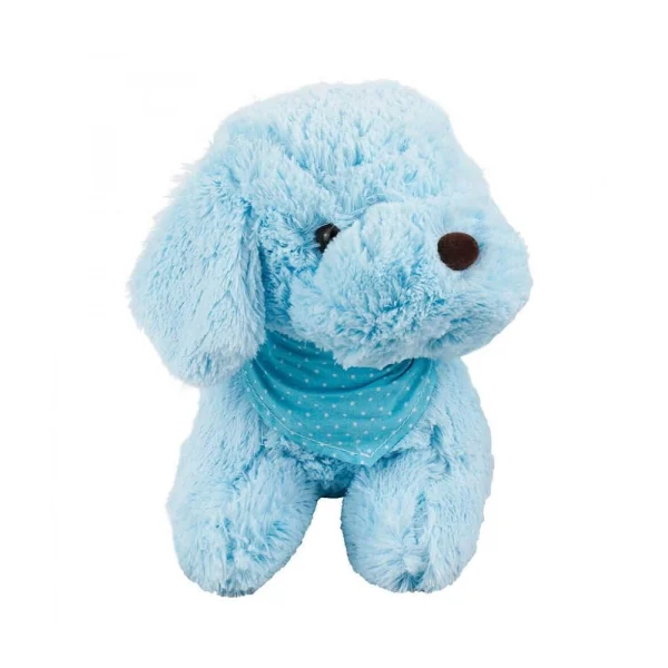 Pelúcia Cachorro Azul Sentado - Fofy Toys