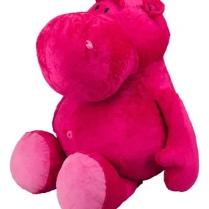 Pelúcia Hipopótamo Rosa Sentado - Fofy Toys