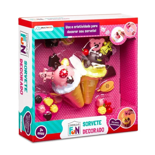 Sorvete Decorado Creative Fun - Multikids