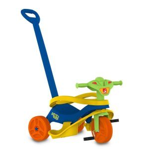 Triciclo Mototico Azul com Haste - Bandeirante