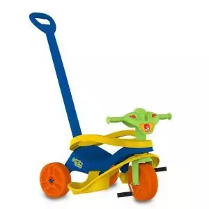 Triciclo Mototico Azul com Haste - Bandeirante