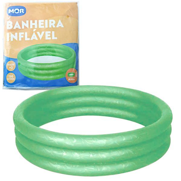 Banheira Inflável Piscina Verde 130 Litros - Mor